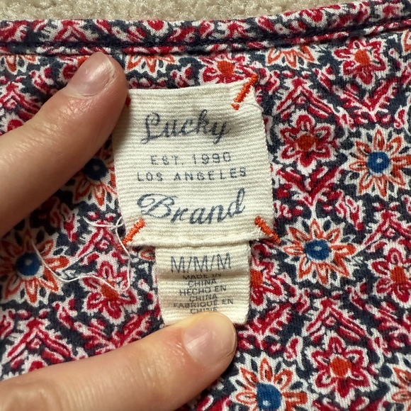 Lucky Brand Dress in Pink, Red, and Blue. Size medium - Picture 3 of 4